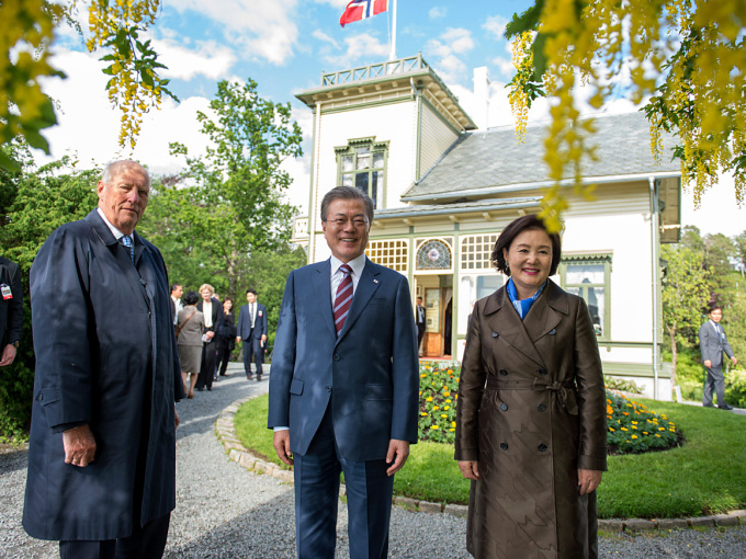 The State Visit was concluded at Troldhaugen, the home of composer Edvard Grieg. Photo: Marit Hommedal / NTB scanpix